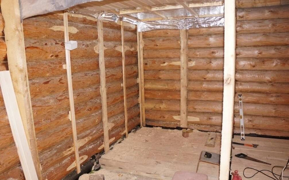 Обшивка бани вагонкой внутри