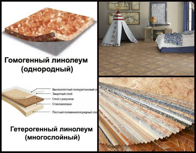 Гетерогенный и гомогенный линолеум - что это такое на самом деле