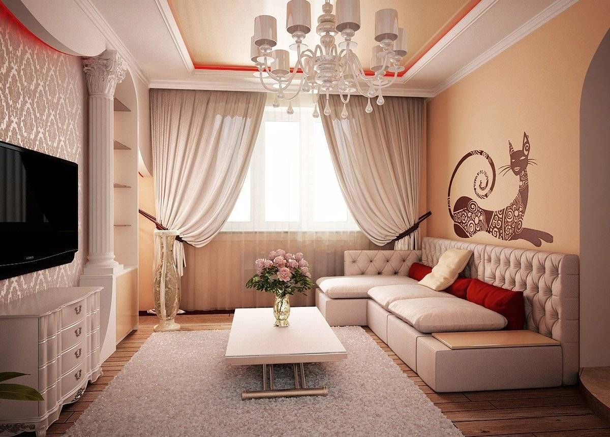 Ремонт гостиной: дизайн, фото реальные