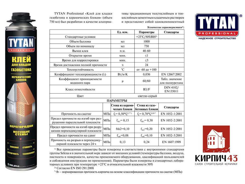 Клей для газобетонных блоков и расход на 1 м3 газосиликатной кладки