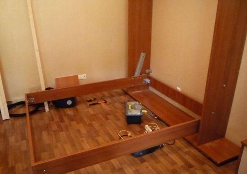 Подъемная кровать своими руками: изготовление кровати-шкафа: особенности конструкции +видео