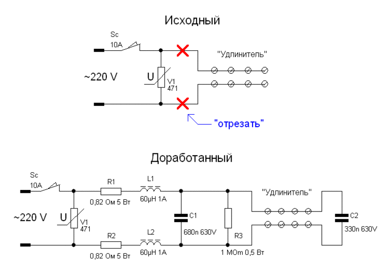 Сетевые фильтры - как они работают, примеры схем