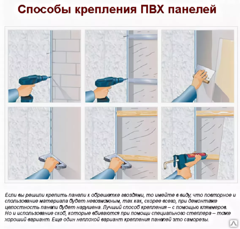 Как крепить пластиковые, пвх панели к стене: установка, способы закрепления