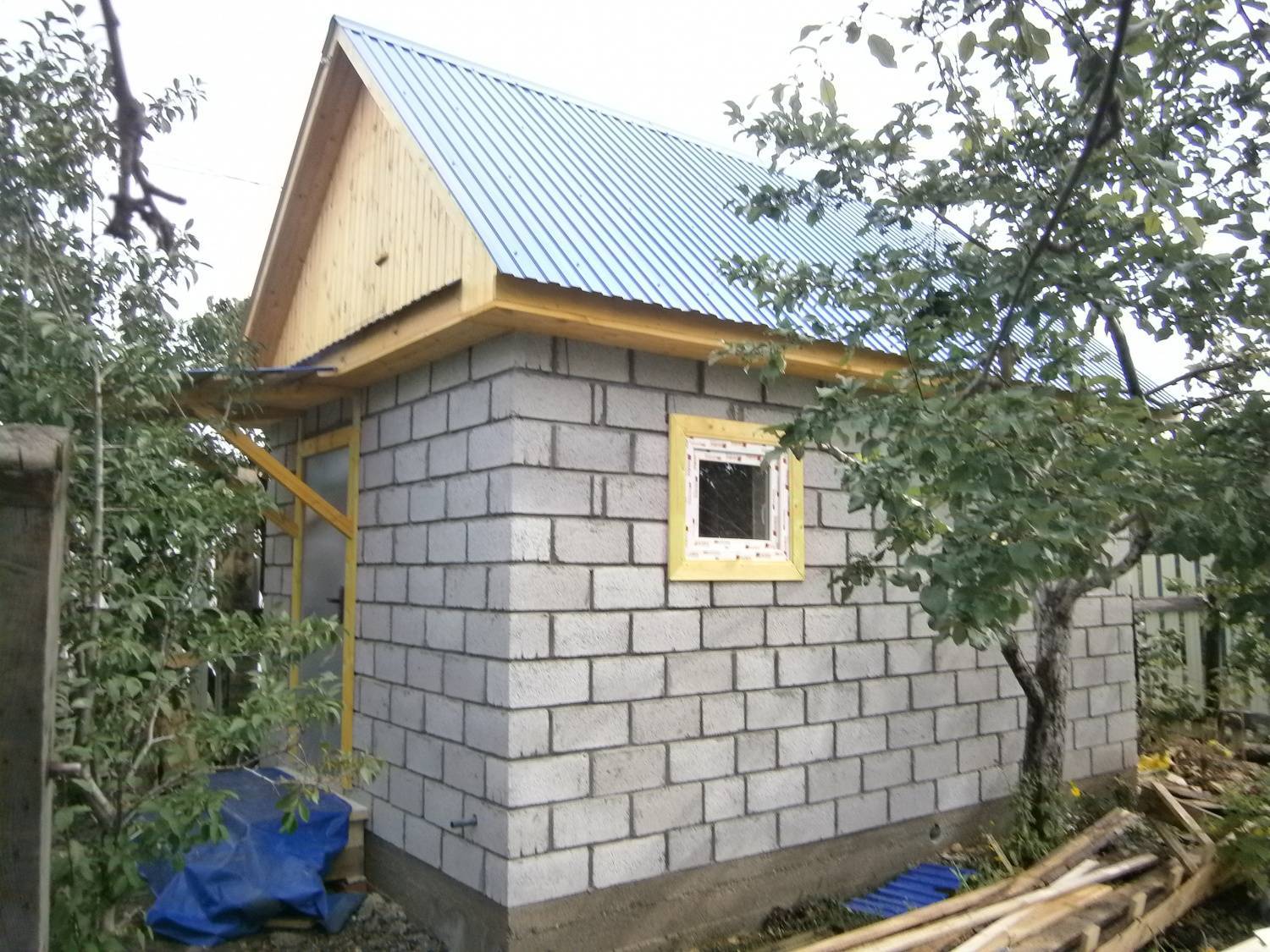 Баня из шлакоблоков своими руками