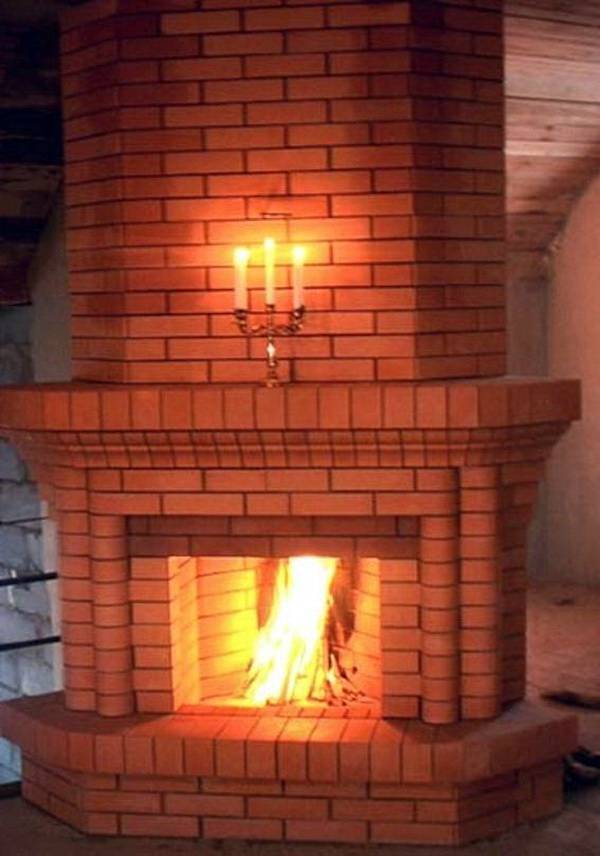 Печи с камином из кирпича своими руками