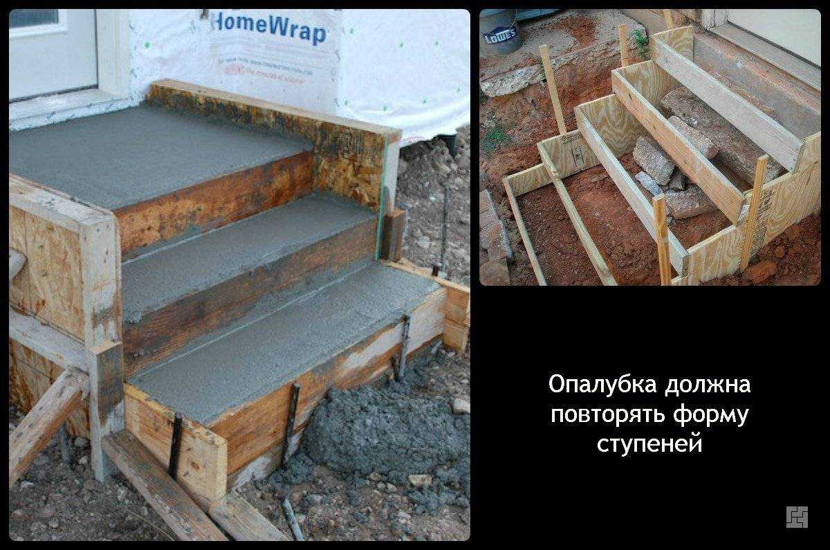 Как залить ступеньки из бетона для крыльца — обзор вариантов и характеристик, технология монтажа