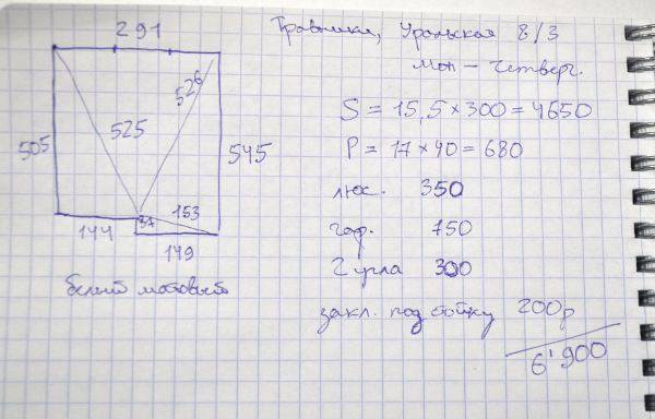 Как посчитать площадь потолка: формула, инструменты