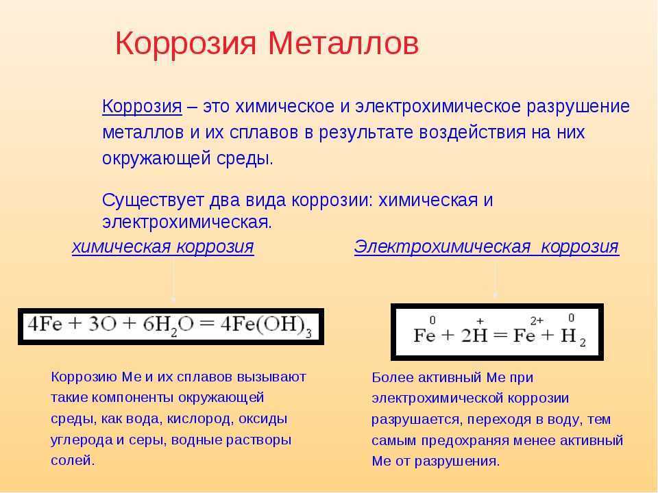 Причины электрохимической коррозии и способы защиты металла