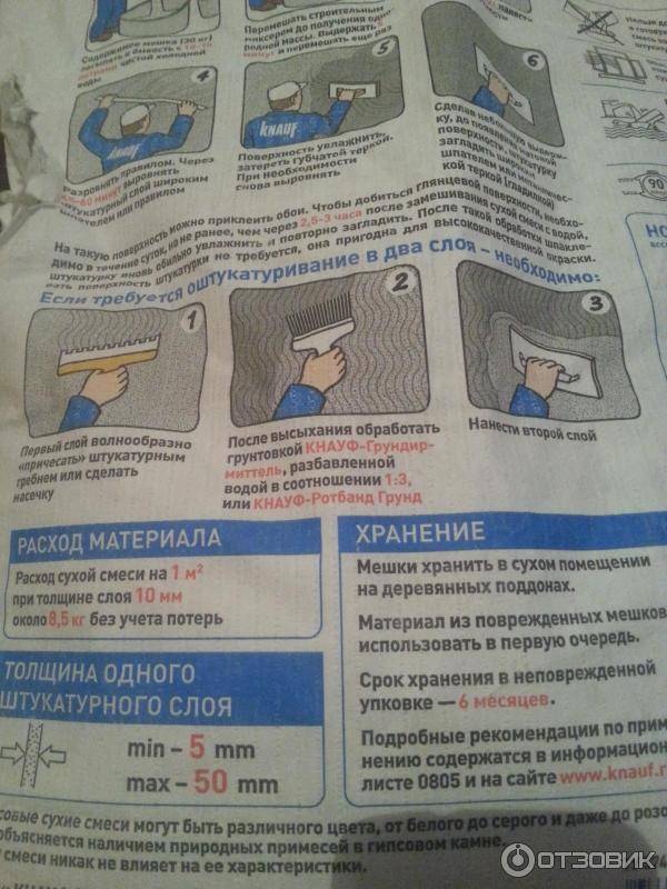 Инструкция для штукатурки Ротбанд - Какой расход на 1м3? Обзор и Характеристики - цена