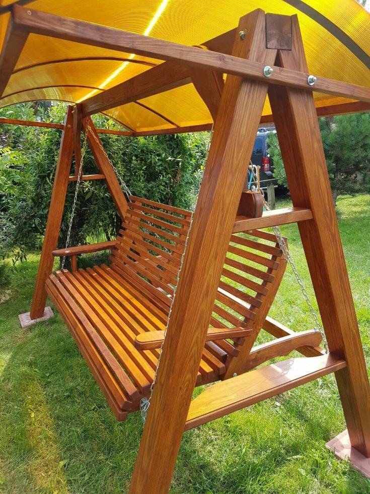 Садовые качели своими руками: чертежи, фото, размеры