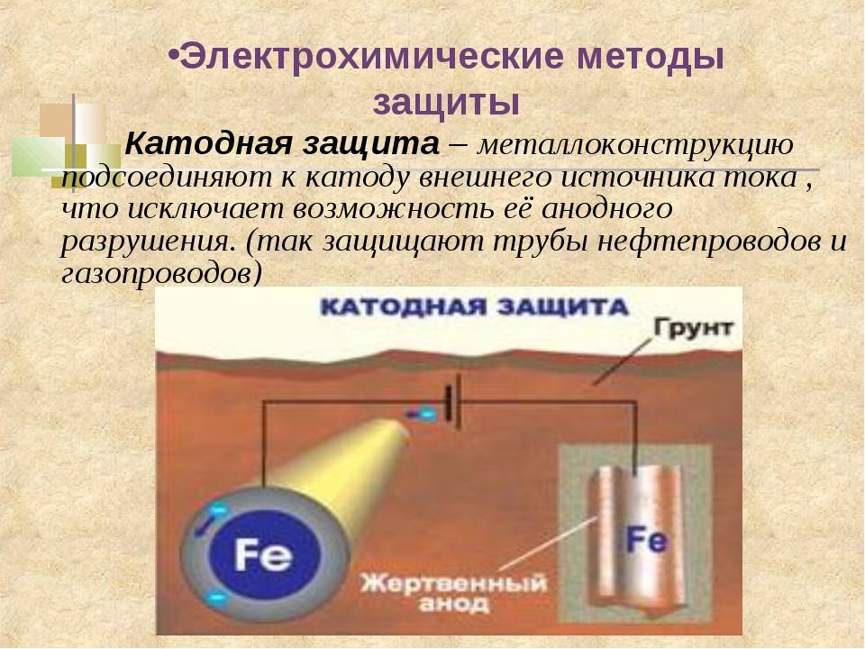 Катодная и протекторная защита металлов от коррозии