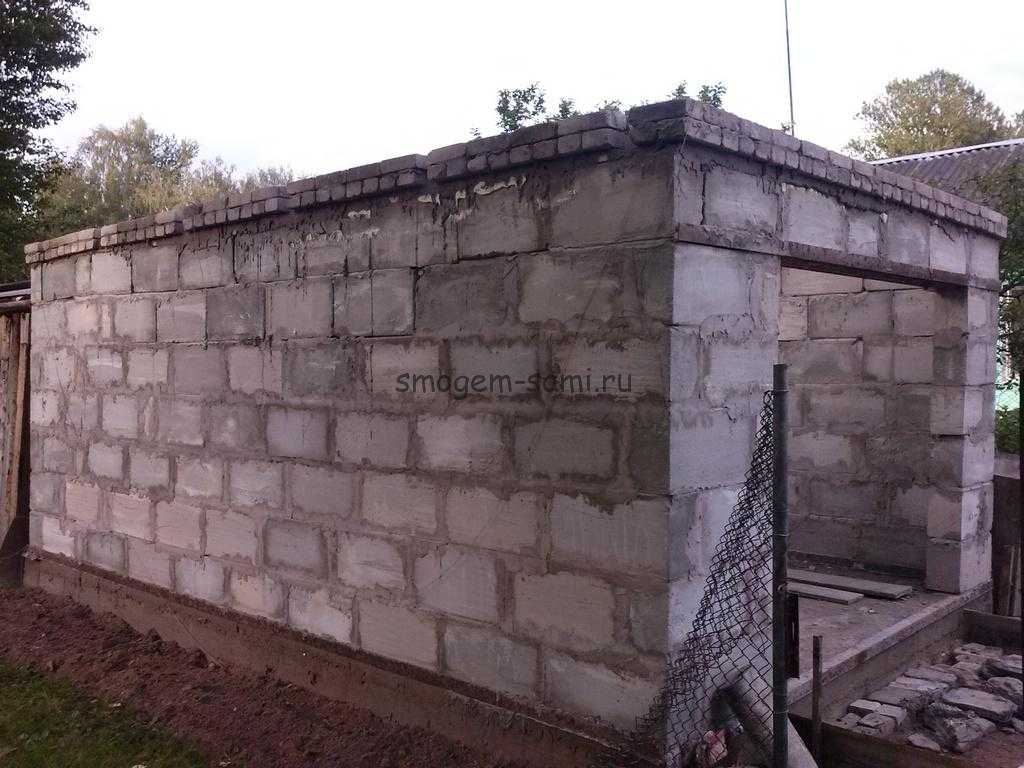 Гараж из пеноблоков: как возвести своими руками, сколько будет стоить строительство специалистами, фото схемы здания, как рассчитать нужное количество материала