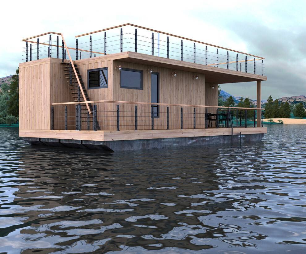 Оригинальное решение для временного и постоянного жилья – дом на воде