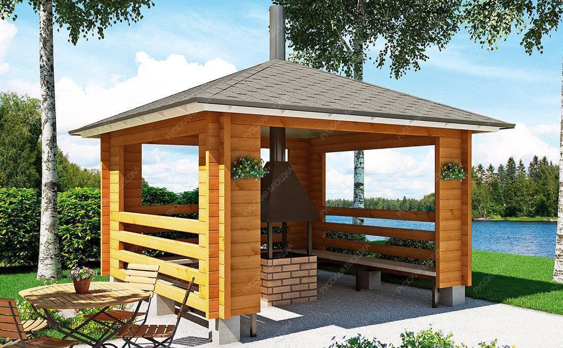 Беседка из бруса 100x100 или 150x150 – шаг за шагом своими руками. поэтапное строительство