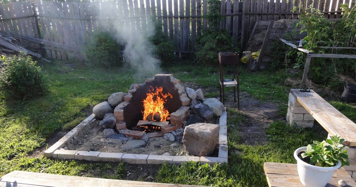 Мангальная зона на даче своими руками