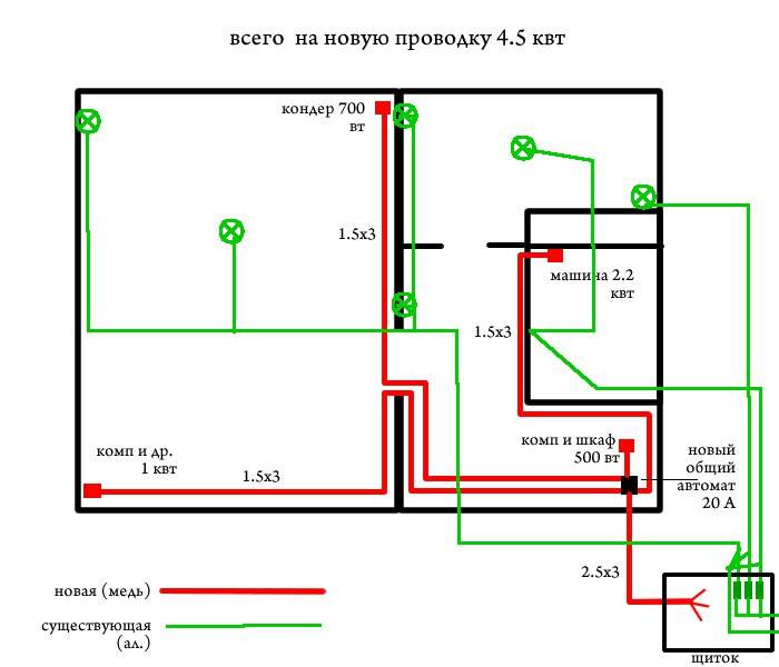 Замена электропроводки в старой двухкомнатной квартире