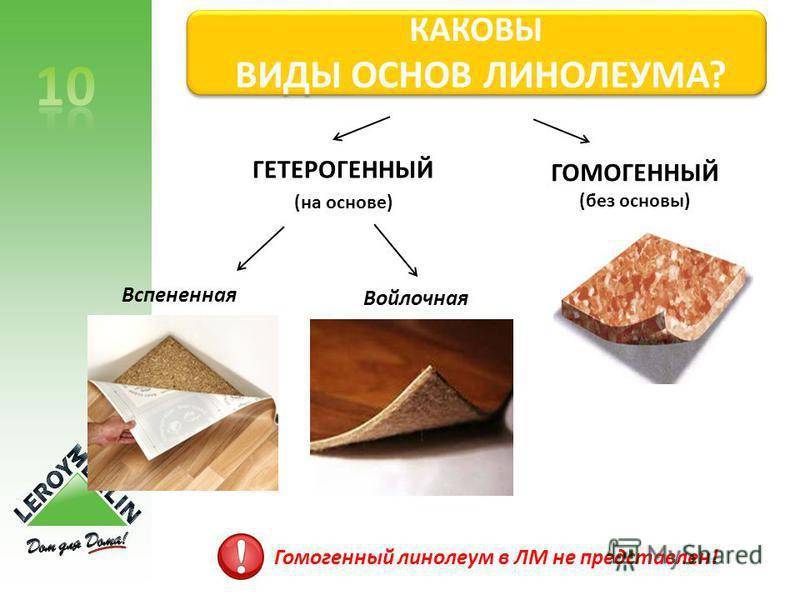 Какой линолеум лучше гомогенный или гетерогенный? | в чем разница