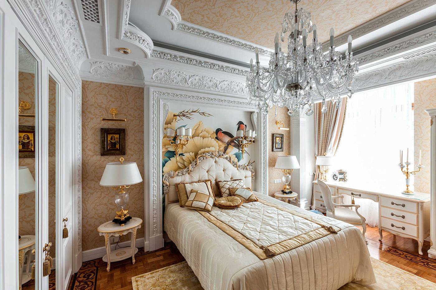 Спальня в классическом стиле: 35 фото, советы по оформлению