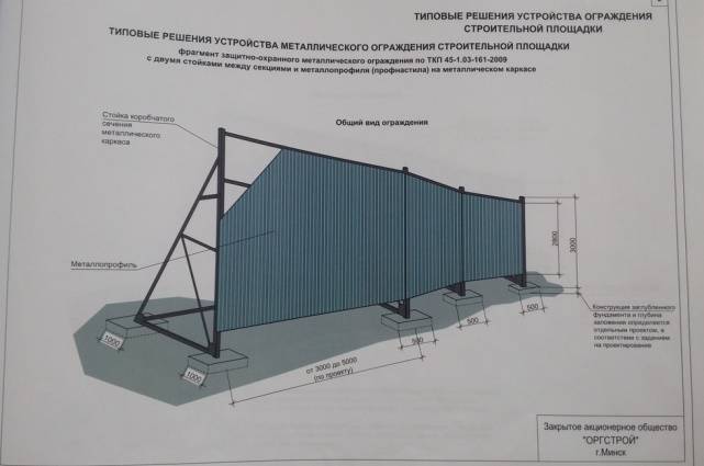 Временные ограждения строительной площадки: установка и устройство