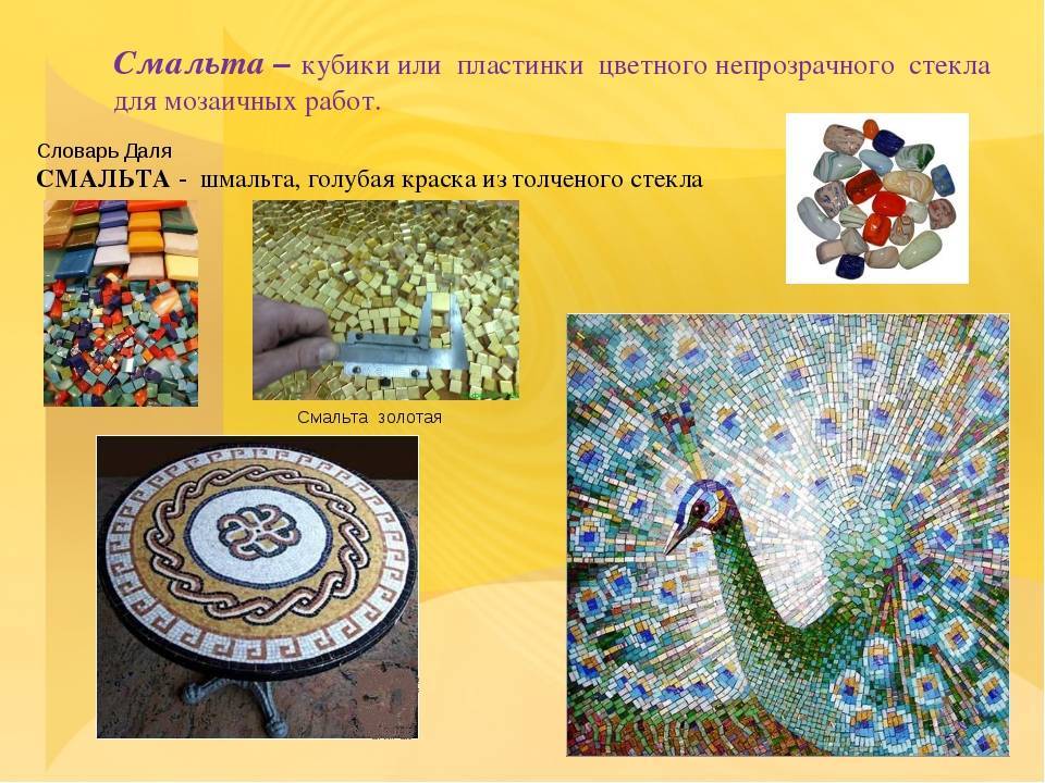 Обзор различных видов стеклянных мозаик и их применение.